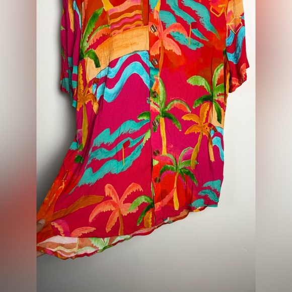Anthropologie Farm Rio Men’s Tropical Vibes Hawaiian Shirt Button Down S Beach - Picture 5 of 15